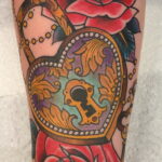 Фото тату сердце и роза 04.02.2021 №0022 - heart rose tattoo - tatufoto.com