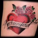 Фото тату сердце и роза 04.02.2021 №0023 - heart rose tattoo - tatufoto.com