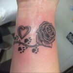Фото тату сердце и роза 04.02.2021 №0031 - heart rose tattoo - tatufoto.com