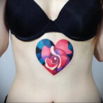 Фото тату сердце и роза 04.02.2021 №0038 - heart rose tattoo - tatufoto.com