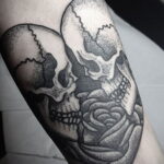 Фото тату сердце и роза 04.02.2021 №0039 - heart rose tattoo - tatufoto.com