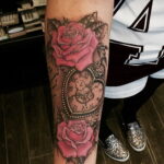 Фото тату сердце и роза 04.02.2021 №0040 - heart rose tattoo - tatufoto.com