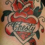 Фото тату сердце и роза 04.02.2021 №0043 - heart rose tattoo - tatufoto.com