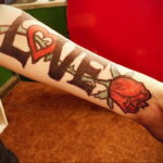 Фото тату сердце и роза 04.02.2021 №0051 - heart rose tattoo - tatufoto.com