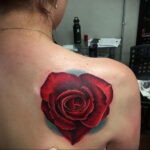 Фото тату сердце красное 09.02.2021 №0018 - red heart tattoo - tatufoto.com