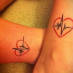 Фото тату сердце красное 09.02.2021 №0028 - red heart tattoo - tatufoto.com