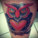 Фото тату сердце красное 09.02.2021 №0058 - red heart tattoo - tatufoto.com