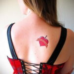 Фото тату сердце красное 09.02.2021 №0079 - red heart tattoo - tatufoto.com