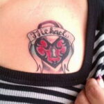 Фото тату сердце на груди 04.02.2021 №0004 - heart tattoo on chest - tatufoto.com