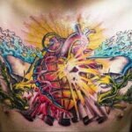Фото тату сердце на груди 04.02.2021 №0006 - heart tattoo on chest - tatufoto.com