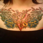 Фото тату сердце на груди 04.02.2021 №0013 - heart tattoo on chest - tatufoto.com