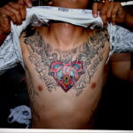 Фото тату сердце на груди 04.02.2021 №0030 - heart tattoo on chest - tatufoto.com