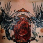 Фото тату сердце на груди 04.02.2021 №0058 - heart tattoo on chest - tatufoto.com