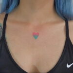 Фото тату сердце на груди 04.02.2021 №0106 - heart tattoo on chest - tatufoto.com