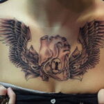 Фото тату сердце на груди 04.02.2021 №0110 - heart tattoo on chest - tatufoto.com