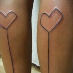 Фото тату сердце на ноге 04.02.2021 №0014 - heart tattoo on leg - tatufoto.com