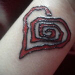 Фото тату сердце пример рисунка 09.02.2021 №0004 - heart tattoo - tatufoto.com
