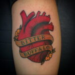 Фото тату сердце пример рисунка 09.02.2021 №0027 - heart tattoo - tatufoto.com