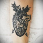 Фото тату сердце пример рисунка 09.02.2021 №0036 - heart tattoo - tatufoto.com