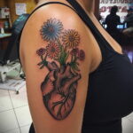 Фото тату сердце пример рисунка 09.02.2021 №0042 - heart tattoo - tatufoto.com