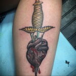 Фото тату сердце пример рисунка 09.02.2021 №0044 - heart tattoo - tatufoto.com