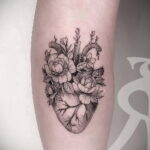 Фото тату сердце пример рисунка 09.02.2021 №0049 - heart tattoo - tatufoto.com