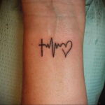 Фото тату сердце пример рисунка 09.02.2021 №0062 - heart tattoo - tatufoto.com