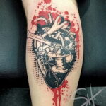 Фото тату сердце пример рисунка 09.02.2021 №0063 - heart tattoo - tatufoto.com