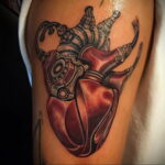 Фото тату сердце пример рисунка 09.02.2021 №0065 - heart tattoo - tatufoto.com