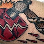 Фото тату сердце пример рисунка 09.02.2021 №0076 - heart tattoo - tatufoto.com