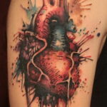 Фото тату сердце пример рисунка 09.02.2021 №0093 - heart tattoo - tatufoto.com