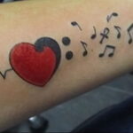 Фото тату сердце пример рисунка 09.02.2021 №0097 - heart tattoo - tatufoto.com