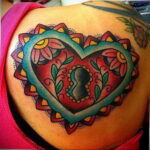 Фото тату сердце пример рисунка 09.02.2021 №0122 - heart tattoo - tatufoto.com