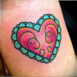 Фото тату сердце пример рисунка 09.02.2021 №0123 - heart tattoo - tatufoto.com