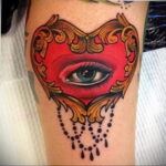 Фото тату сердце пример рисунка 09.02.2021 №0124 - heart tattoo - tatufoto.com
