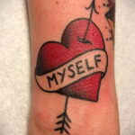 Фото тату сердце пример рисунка 09.02.2021 №0128 - heart tattoo - tatufoto.com