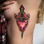 Фото тату сердце пример рисунка 09.02.2021 №0129 - heart tattoo - tatufoto.com