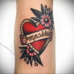 Фото тату сердце пример рисунка 09.02.2021 №0130 - heart tattoo - tatufoto.com