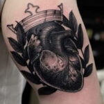 Фото тату сердце пример рисунка 09.02.2021 №0137 - heart tattoo - tatufoto.com