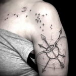 Фото тату стредец для девушки 02.02.2021 №0037 - Sagittarius tattoo for girls - tatufoto.com