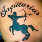 Фото тату стрелец на груди 02.02.2021 №0001 - Sagittarius chest tattoo - tatufoto.com