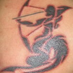 Фото тату стрелец на груди 02.02.2021 №0002 - Sagittarius chest tattoo - tatufoto.com