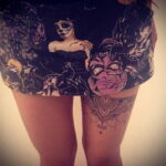 женская татуировка подвязка для Чулок 27.02.2021 №0004 - tattoo garter - tatufoto.com