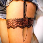 женская татуировка подвязка для Чулок 27.02.2021 №0017 - tattoo garter - tatufoto.com