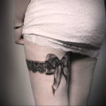 женская татуировка подвязка для Чулок 27.02.2021 №0026 - tattoo garter - tatufoto.com