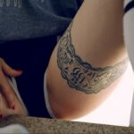женская татуировка подвязка для Чулок 27.02.2021 №0033 - tattoo garter - tatufoto.com