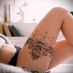 женская татуировка подвязка для Чулок 27.02.2021 №0040 - tattoo garter - tatufoto.com
