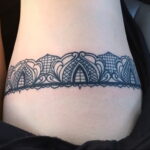 женская татуировка подвязка для Чулок 27.02.2021 №0048 - tattoo garter - tatufoto.com