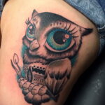 женский рисунок татуировки с совой 15.02.2021 №0034 - owl tattoo for girls - tatufoto.com