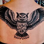 женский рисунок татуировки с совой 15.02.2021 №0039 - owl tattoo for girls - tatufoto.com